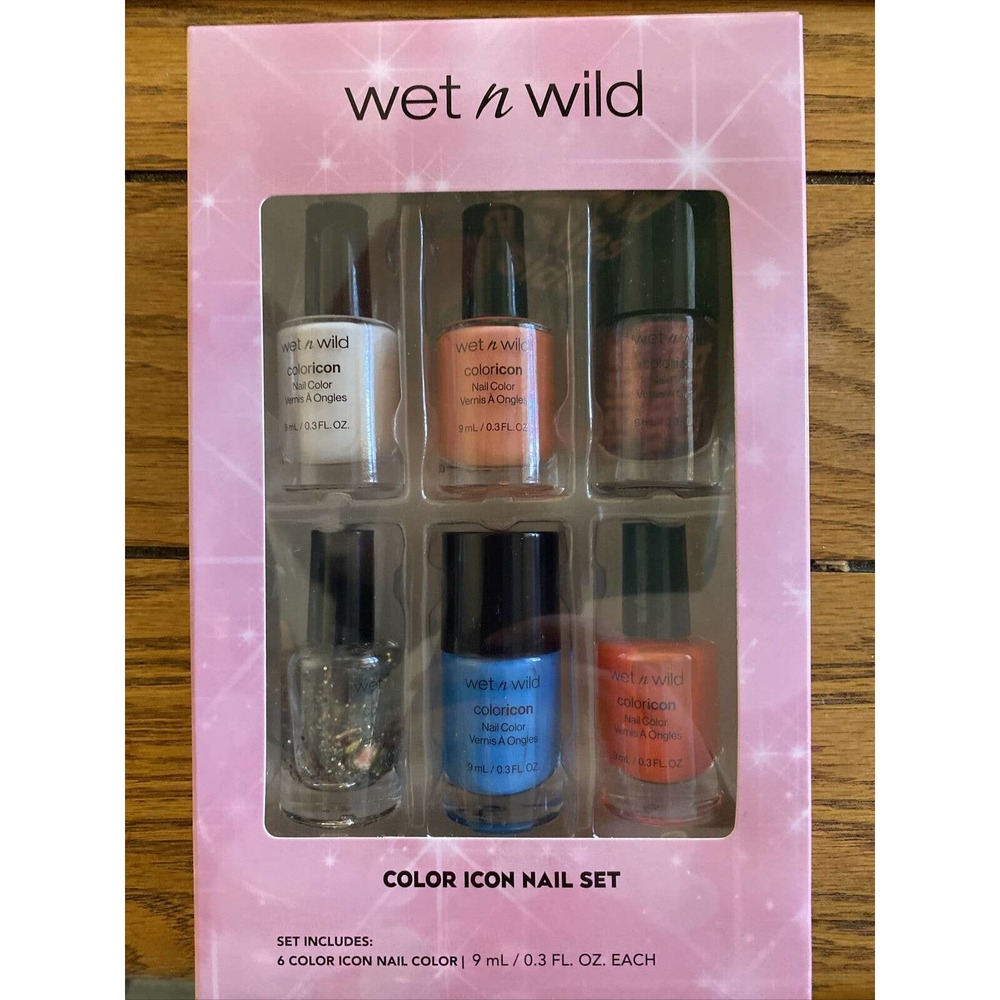 Wet N Wild 6 Pc Nail Polish Gift Set - Color Icon Bold and Brights Polish